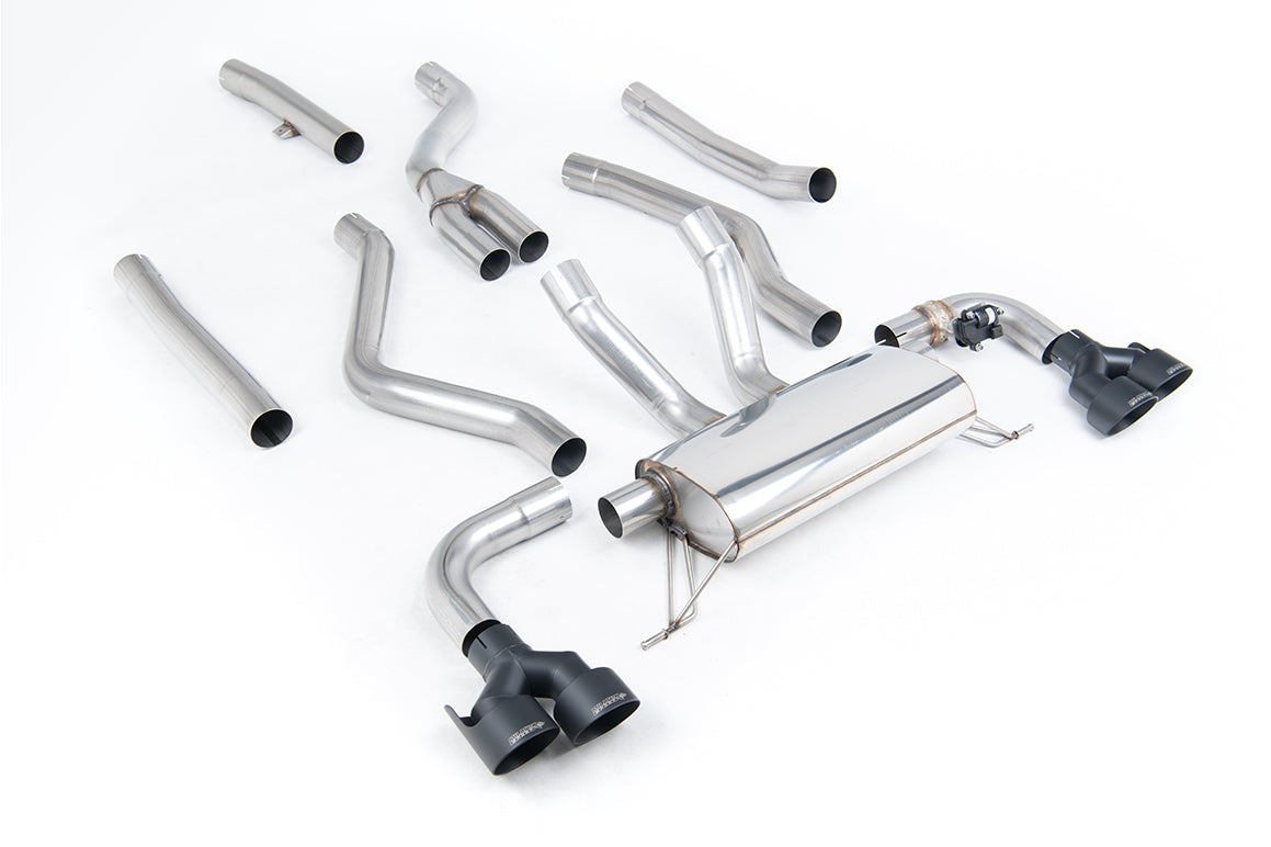 BMW G20 M340i & G22 M440i - Cat-Back Quad with GT-100 Black Tips