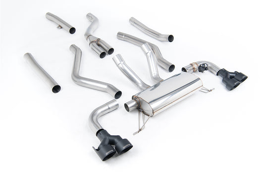 BMW G20 M340i & G22 M440i - Cat-Back Quad with GT-100 Black Tips